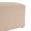 Long Plush Ottoman, Simple Footstool And Seat For Home Use - Almond by HouseOfZazla