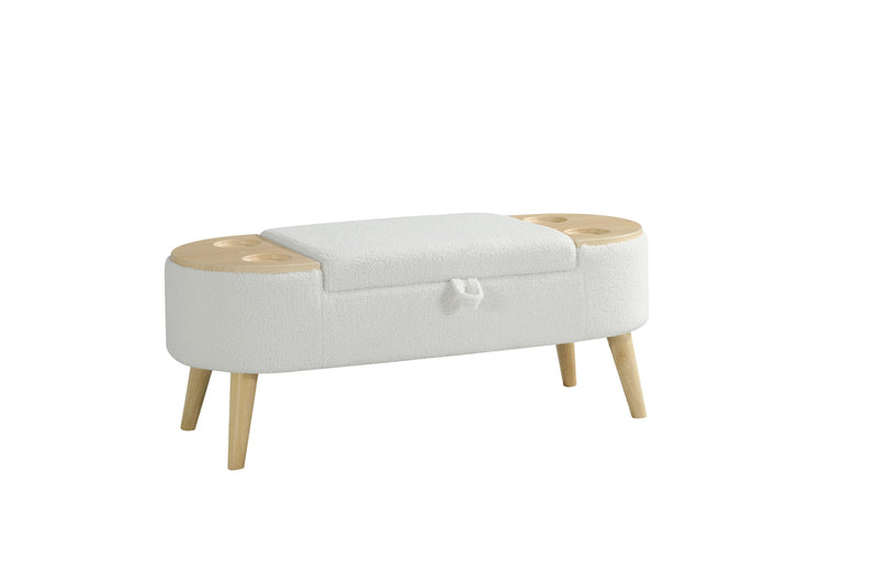 Walker Edison | Teddy Oval Ottoman Storage Bench