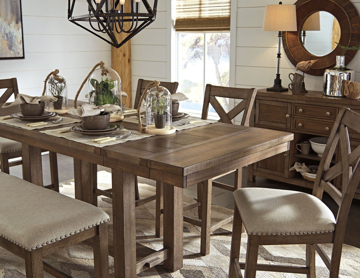 Moriville - Rectangular Dining Room Counter Extension Table - Grayish Brown, photo 7 of 7
