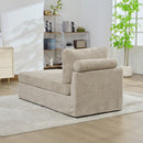 31.69" Wide Modular Sofa Bed With Cushions in Taupe