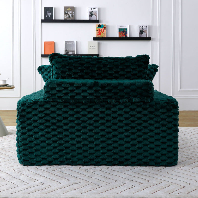 Comfort Bearing Sofa With 2 Pillows And 1 Backrest - Green, photo 10 of 12