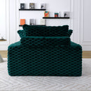 Comfort Bearing Sofa With 2 Pillows And 1 Backrest - Green by HouseOfZazla