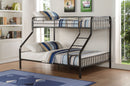 Caius - Twin Long Queen Bunk Bed - Gunmetal by HouseOfZazla