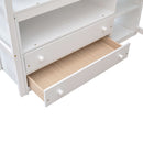 Modern Loft Bed With Built In Desk, Shelves, And 2 Drawers by HouseOfZazla