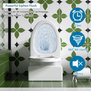 Gloss Tornado Flush 1 Piece Elongated Toilet With Siphonic Side Press, ADA Comfort Chair Height - Gloss White by HouseOfZazla