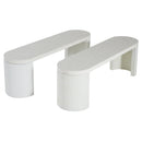 Outdoor Concrete Dining Bench Set of 2 - Terrazzo