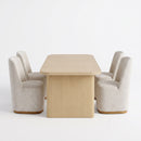 68.75" Wood Dining Table Set with 4