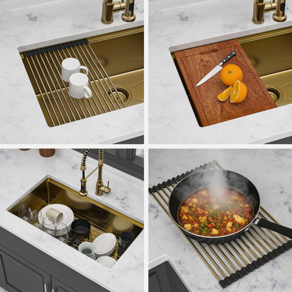 Stainless Steel Undermount Kitchen Sink With Workstation, photo 14 of 14