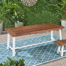 Equilibrium Outdoor Dining Table with Wooden Frame and Slat Top by HouseOfZazla