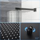 Luxury Rain Fixed Shower Head 12" Square Oil Rubbed Bronze Stainless Steel - Oil-Rubbed Bronze by HouseOfZazla
