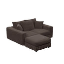 Deep Seat Convertible Sofa With Soft Pillows And Ottomans by HouseOfZazla