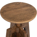 Spencer - Minimalist Oak Adjustable Bar Counter Stool - Walnut Brown Oak by HouseOfZazla
