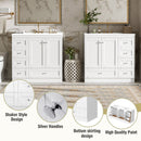 Shaker Free Standing Bathroom Vanity Cabinet & Sink, Soft Close Drawers, Soft Close Doors by HouseOfZazla