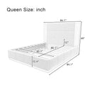 Modern Upholstered Platform Bed With Extended Headboard by HouseOfZazla