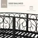 Outsunny 7' Metal Arch Garden Bridge with Safety Siderails