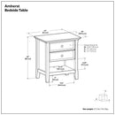 Amherst - Bedside Table, Handcrafted by Unique Piece Furniture