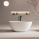 55 Inch Freestanding Solid Surface Soaking Bathtub