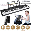 61Keys Foldable Electronic Piano Keyboard With Micro Audio Sustain Pedal Music Stand Storage Bag Portable Wireless MiDi Connection Keyboard For Beginn
