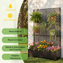 Metal Raised Garden Bed with Wheels and Trellis