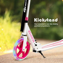 Portable Folding Sports Kick Scooter with LED Wheels-Pink