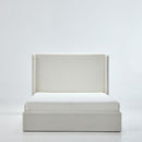 Carmen - Full Size Upholstered Wingback Bed - Ivory