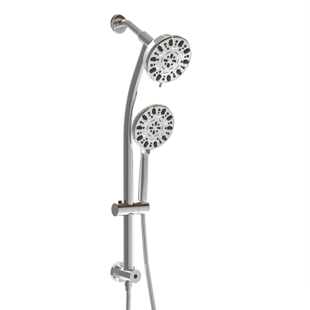 Multi Function Dual Shower Head Shower System With 4.7" Rain Showerhead, 7 Function Hand Shower, Adjustable Slide Bar, photo 2 of 25