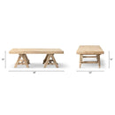 Hawthorne 48' Solid Reclaimed Elm Rectangular Trestle Coffee Table by HouseOfZazla