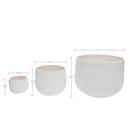 Assorted Sizes Magnesium Oxide Round Planter Set of 3