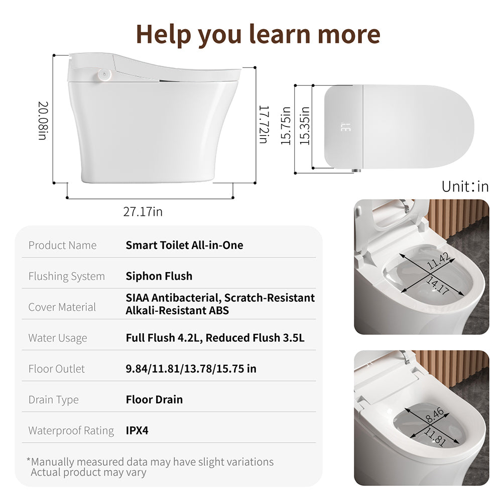 Smart Toilet Bidet with Auto Open Close, photo 9 of 9