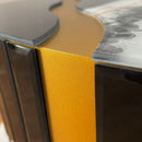 Modern Round Coffee Table with Glass Top