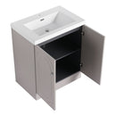 Contemporary Freestanding Bathroom Vanity With Resin Sink & Soft-Close Cabinet Doors by HouseOfZazla