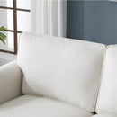 68 Inch Faux Leather Rolled Arm Sofa with Nailhead Trim