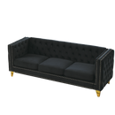 3-seater + 2-seater Combination sofa.BLACK VELVET