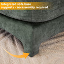Elegant Sofa With Ergonomic Design And Lumbar Pillows by HouseOfZazla