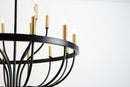 15-Light Industrial Iron Candle Chandelier Modern Farmhouse Pendant Light