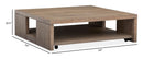 Cypress - Square Cocktail Table With Casters - Spiced Brown