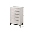 Contemporary 5 Drawer Tall Chest by Unique Piece Furniture
