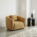 Aleisha Chenille Upholstered Accent Chair Mustard Yellow