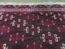 7' X 10' Antique Handmade Yamud Turkoman Wool Rug Excellent
