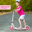 Portable Folding Sports Kick Scooter with LED Wheels-Pink by LJGDeals