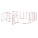 Metal Floor Bed Frame With Fence And Door by Unique Piece Furniture