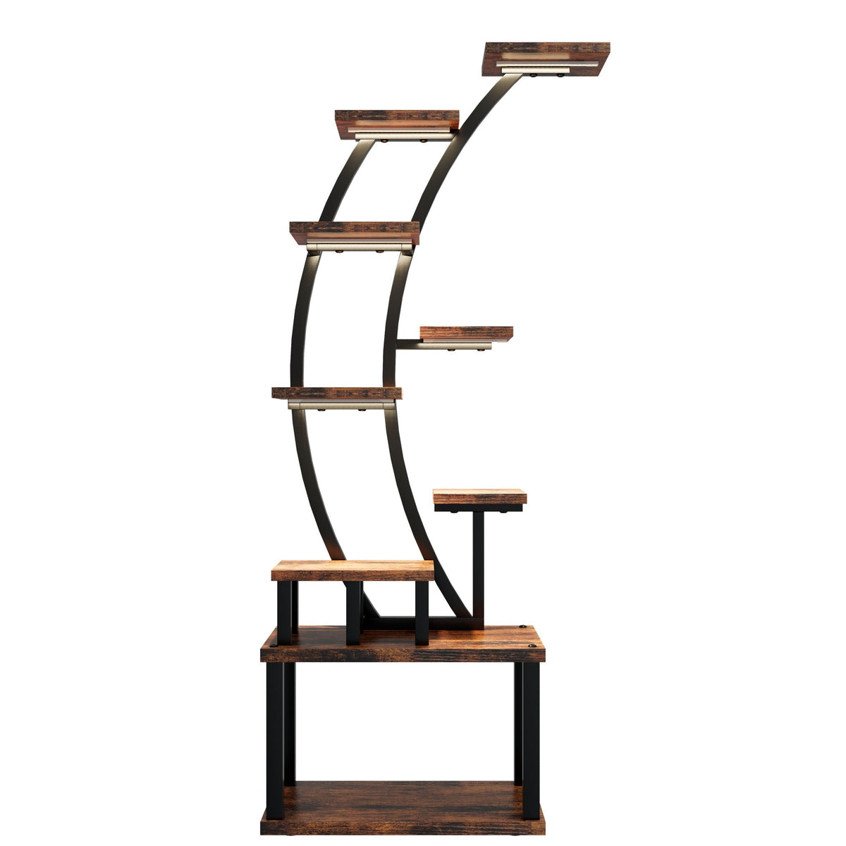 9 Tiered Indoor Plant Stand With 5 Adjustable Grow Lights, photo 24 of 29