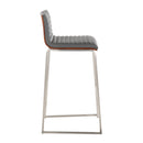 Mason Mara - Contemporary Fixed Height Barstool (Set of 2) by HouseOfZazla