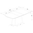 Idlewild - Extension Leaf Dining Table With Tapering Pedestal Base - Black by HouseOfZazla