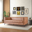 Angelina Cognac PU Leather Sofa