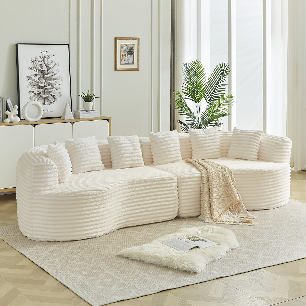 Curved Sectional Sofa - 111.5-inch Oversized Modern Design, photo 9 of 10