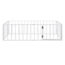 Metal Floor Bed Frame With Fence And Door by Unique Piece Furniture