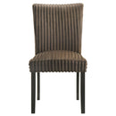 Dermott Upholstered Parson Dining Side Chair Chocolate (Set of 2)