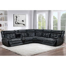 Hayden - Dual Power Reclining Sectional Sofa - Black by HouseOfZazla