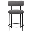 Viola Boucle Upholstered Counter Chair Grey (Set of 2)